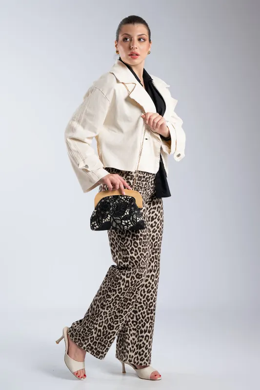 Jeans Statement Leopard Pattern