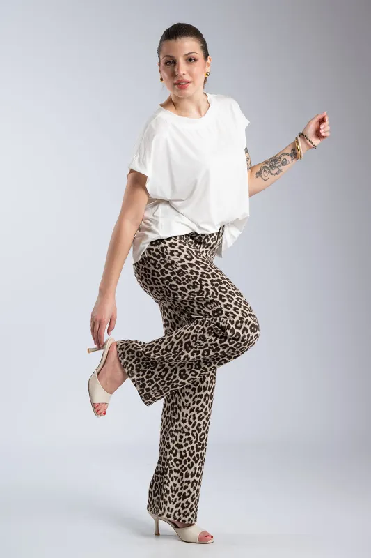 Jeans Statement Leopard Pattern