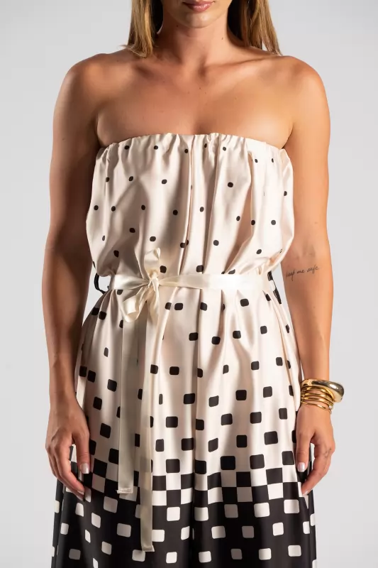 Jumpsuit Strapless Square