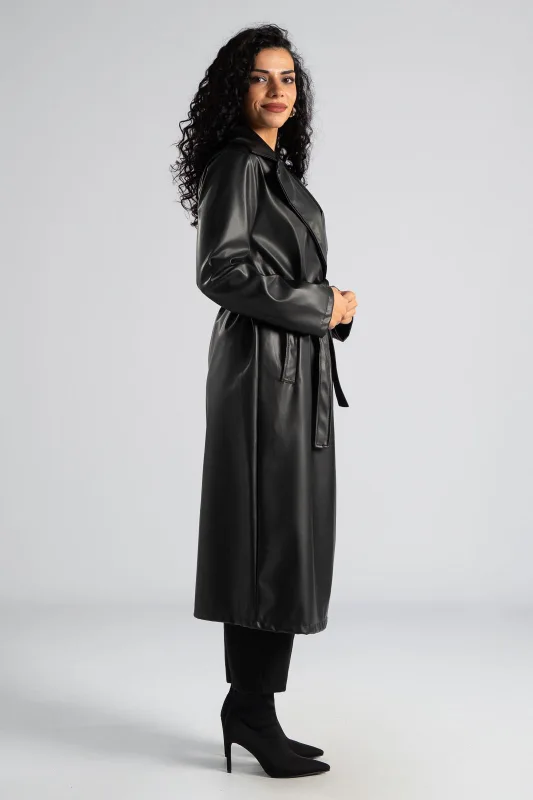 Coat Leatherette Belt