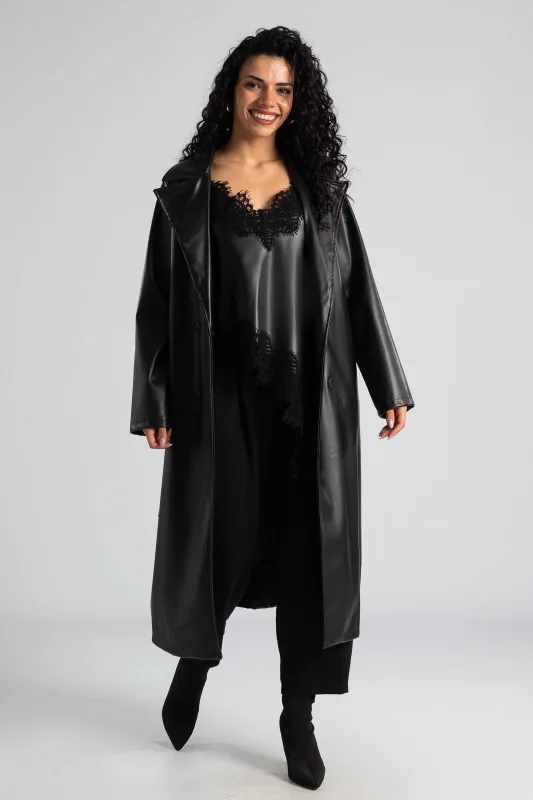 Coat Leatherette Belt