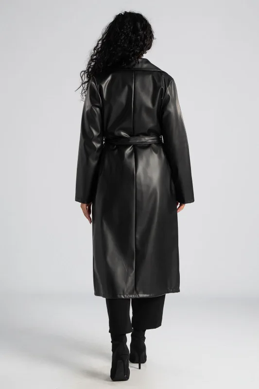 Coat Leatherette Belt