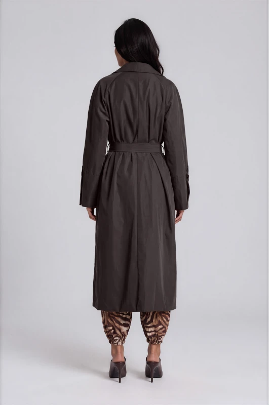 Καπαρντίνα Oversized Μονόχρωμη