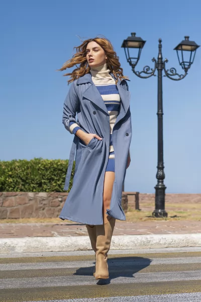 Καπαρντίνα Υφασμάτινη Denim Blue
