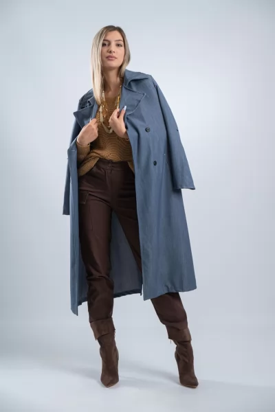 Καπαρντίνα Υφασμάτινη Denim Blue