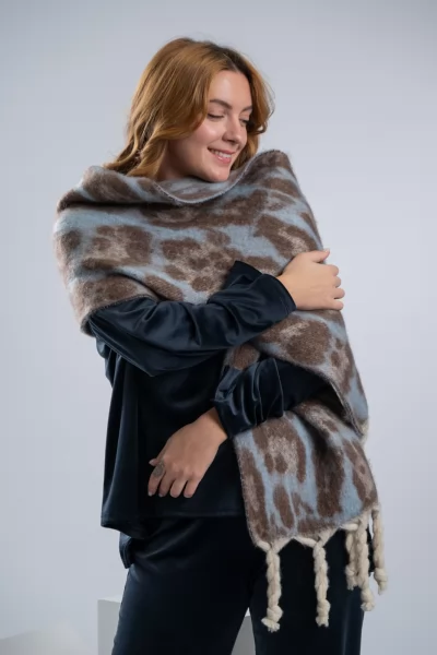 Κασκόλ Leopar Γαλάζιο