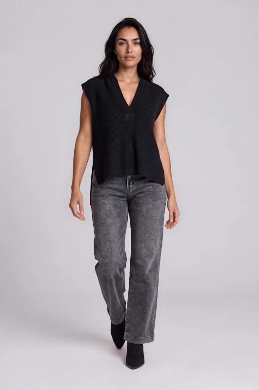Slipover Knitted V-Neck