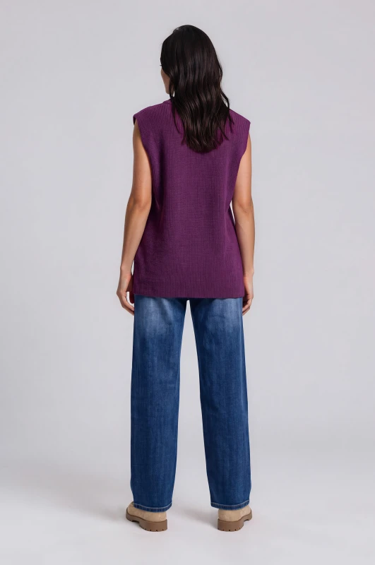 Slipover Knitted V-Neck