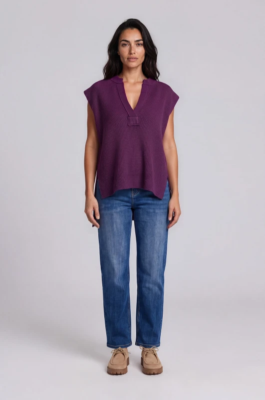 Slipover Knitted V-Neck