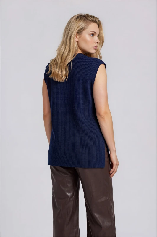 Slipover Knitted V-Neck