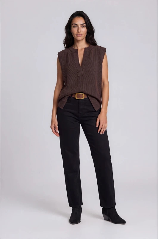 Slipover Knitted V-Neck