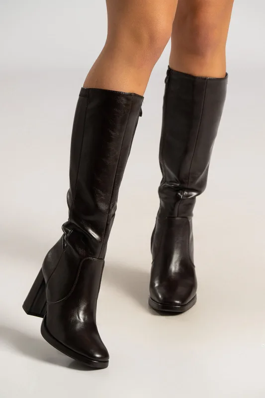 Knee-High Leatherette Boots 