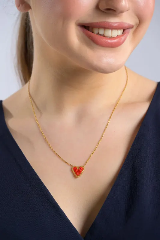 Κολιέ Ατσάλινο Heart
