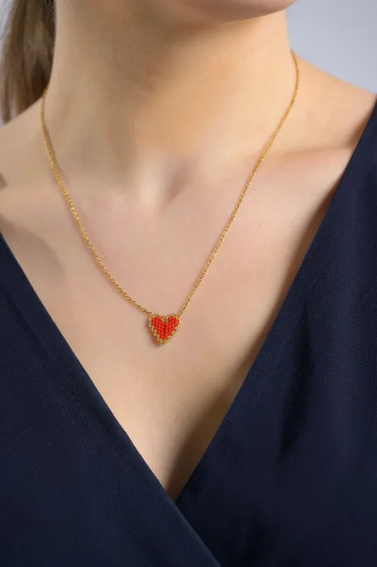 Κολιέ Ατσάλινο Heart