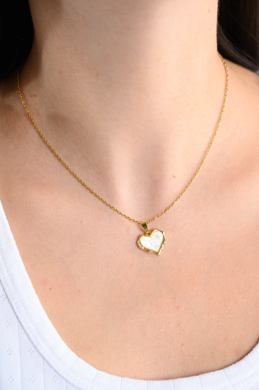 Necklace Stainless Steel Romantic Heart 