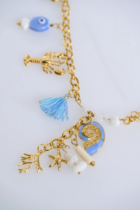 Necklace Stainless Steel Summer Charms
