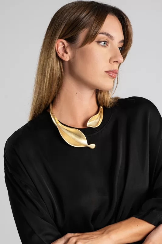Κολιέ Choker Leaves