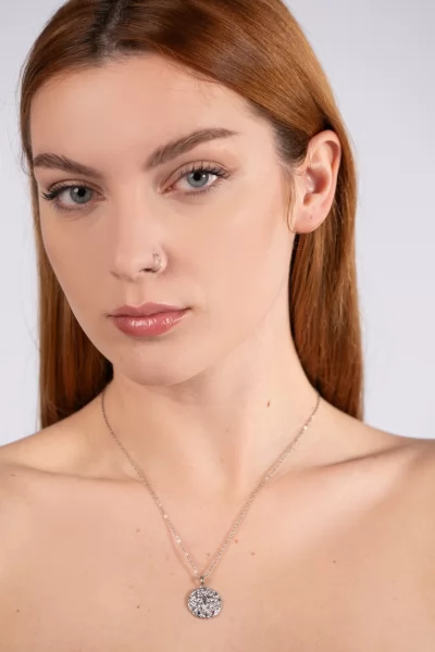 Necklace Eye Multicolor Silver necklace