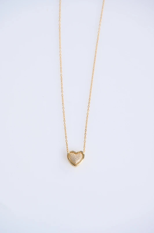 Necklace Heart Strass 
