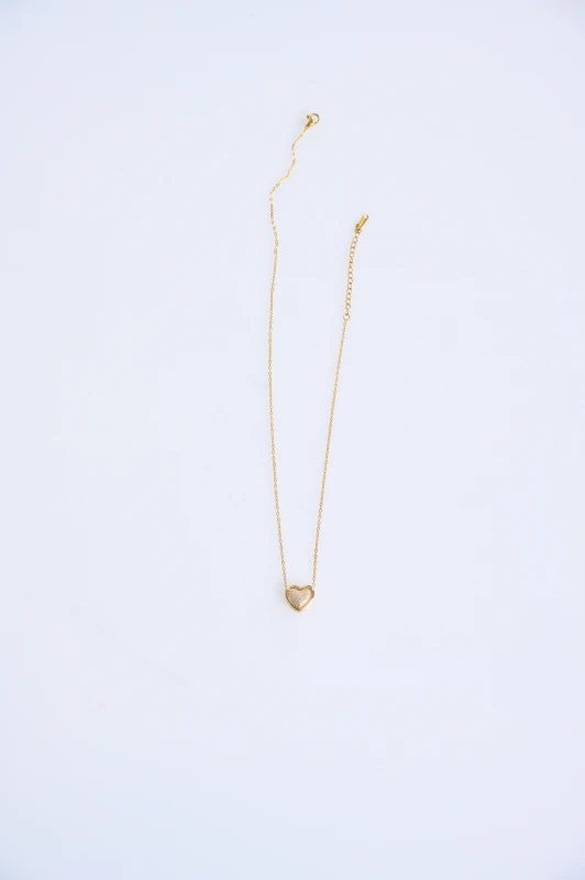 Necklace Heart Strass 