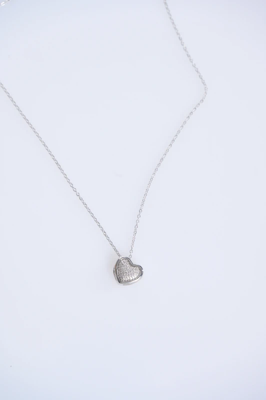 Necklace Heart Strass 