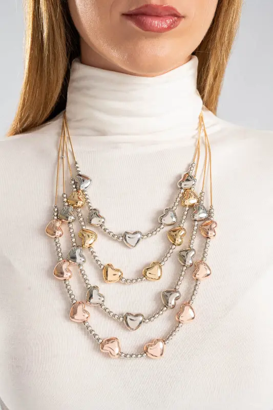 Necklace Hearts Chains