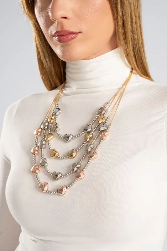 Necklace Hearts Chains