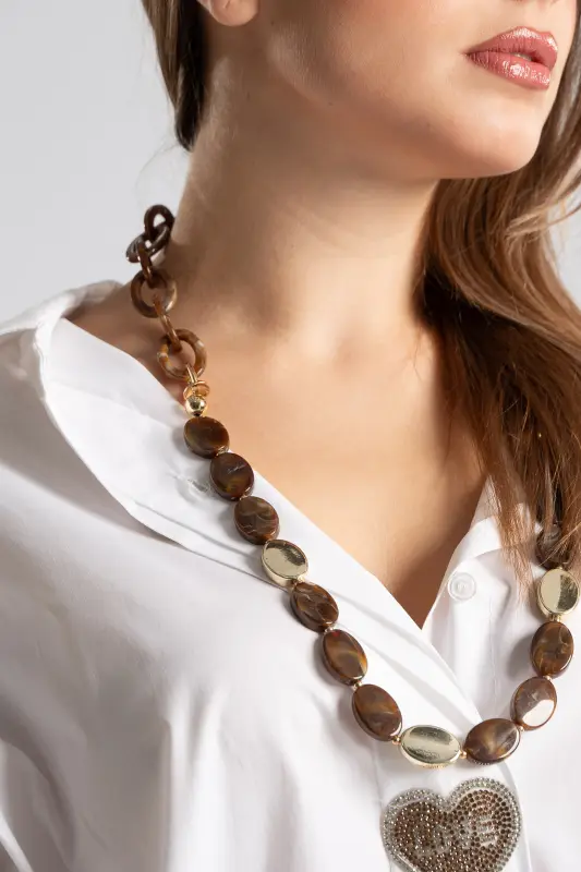 Necklace Boned Gold Details