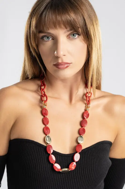 Necklace Boned Gold Details