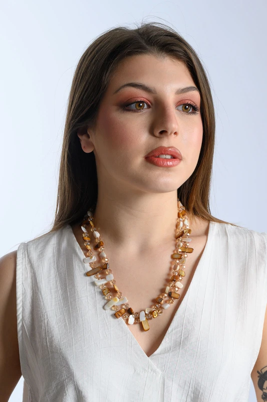Lariat Beaded Summer Necklace 