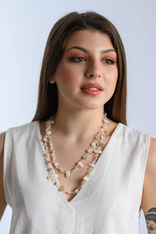 Lariat Beaded Summer Necklace 