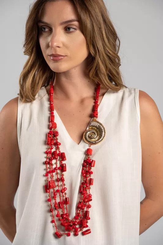 Necklace Lariat Shell