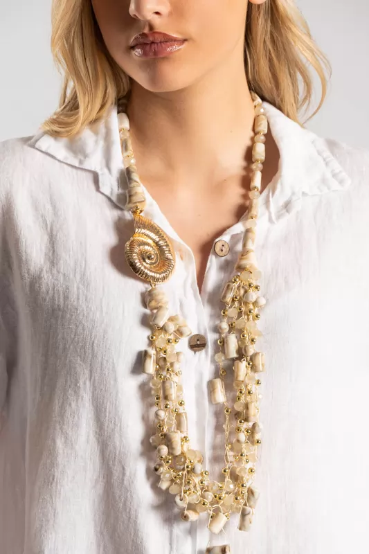 Necklace Lariat Shell
