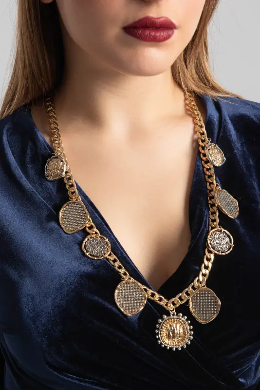 Κολιέ Μακρύ Μεταλλικά Στοιχεία