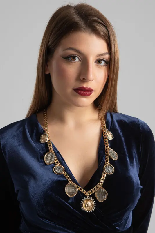 Κολιέ Μακρύ Μεταλλικά Στοιχεία