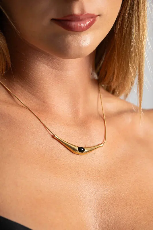 Necklace Black Stone 