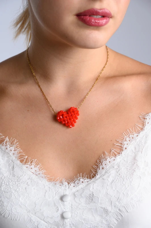 Necklace Bead Heart 