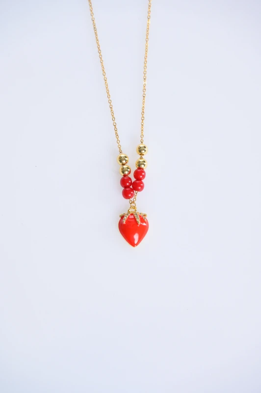Necklace Strawberry Charm 