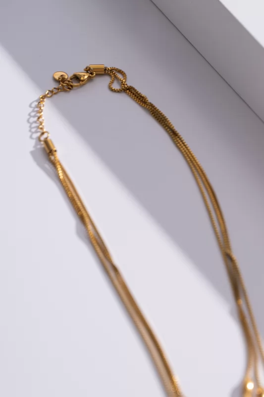Necklace Triple Oval Gold