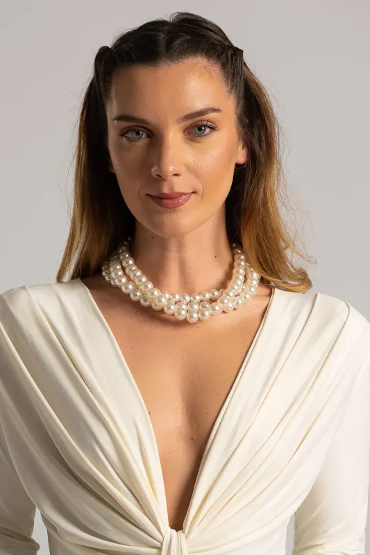 NecklaceTriple Pearl 