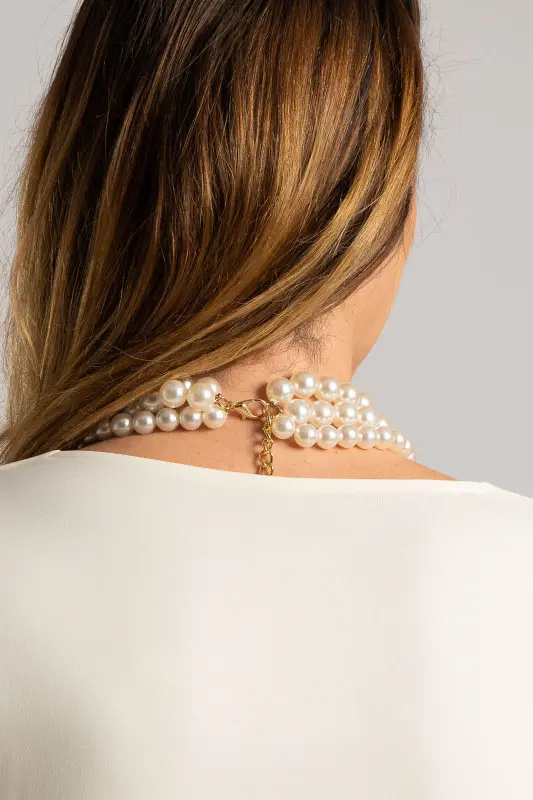 NecklaceTriple Pearl 