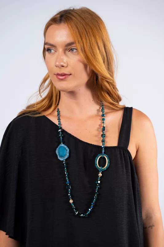 Necklace Beads Emerald 
