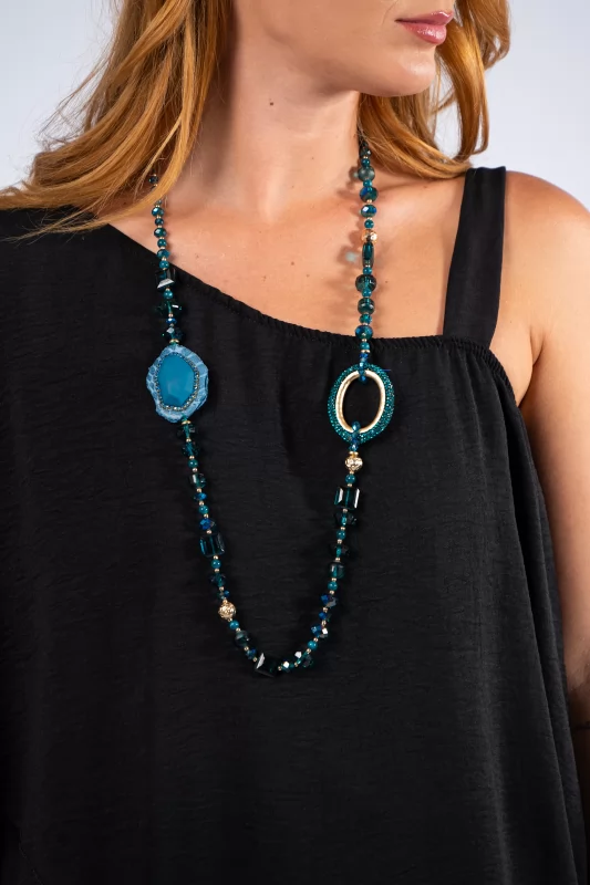 Necklace Beads Emerald 