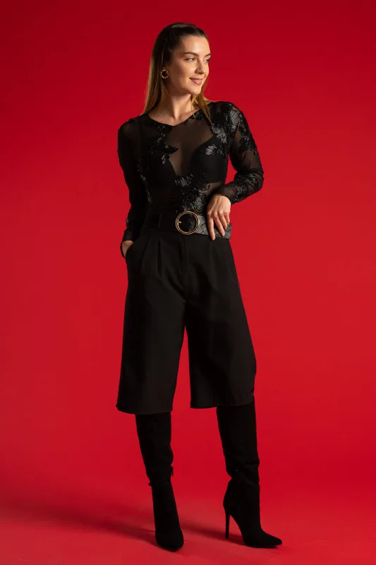 Κορμάκι Floral Τούλινο