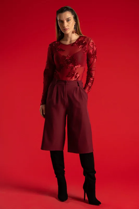 Κορμάκι Floral Τούλινο