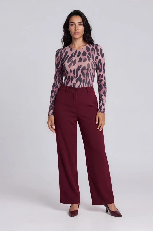 Bodysuit Long-Sleeved Animal Pattern