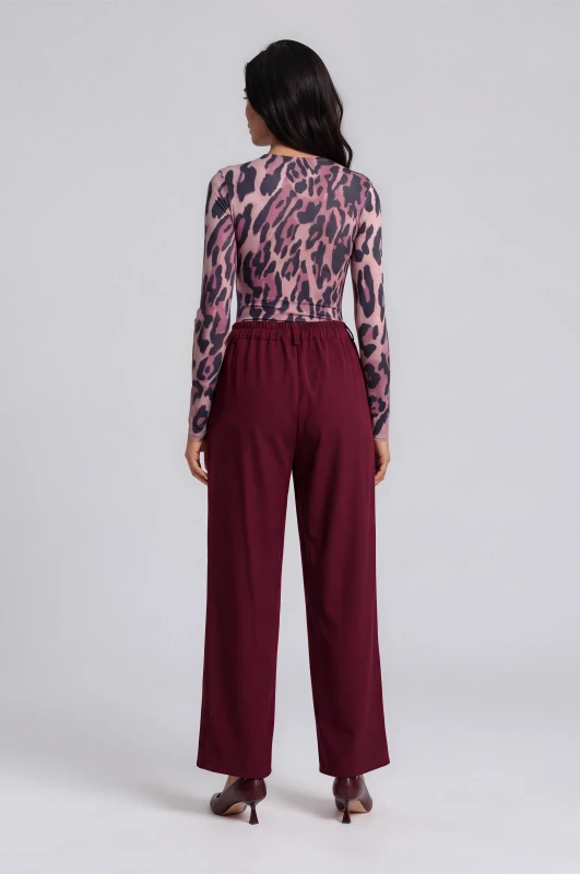 Bodysuit Long-Sleeved Animal Pattern