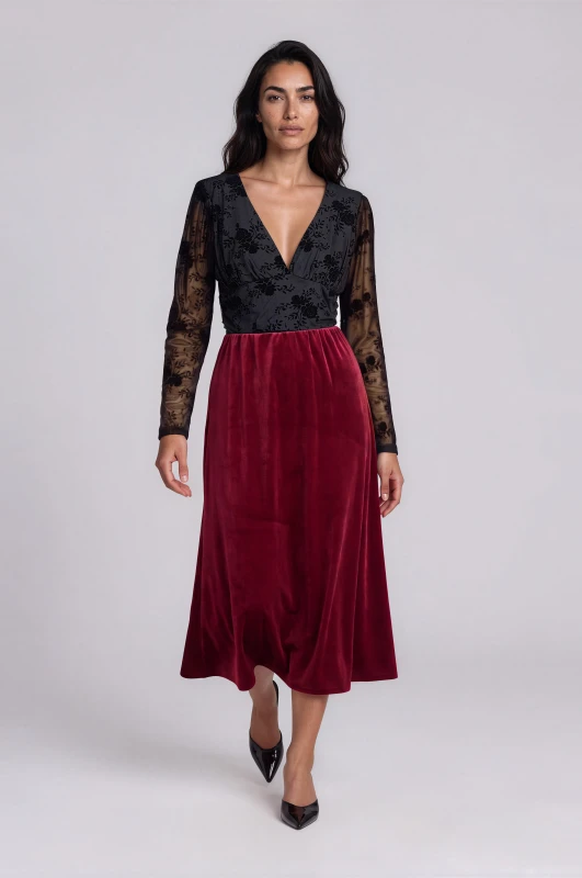 Bodysuit with Velvet Details