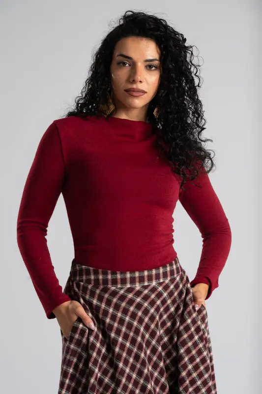 Κορμάκι Νημάτινο Ντραπέ Λαιμόκοψη