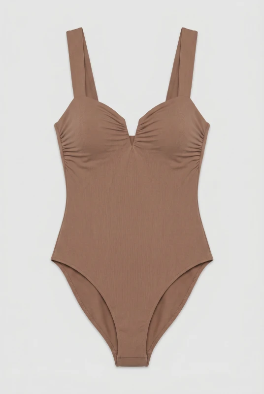 Ruffle Cups Strap Bodysuit 